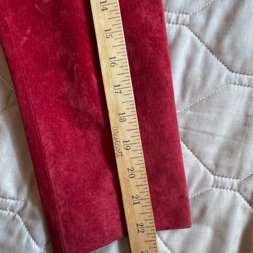 Jessi Lee Red Suede Leather Hip-length Jacket Women’s Size M Vintage Full Zip - Picture 12 of 15